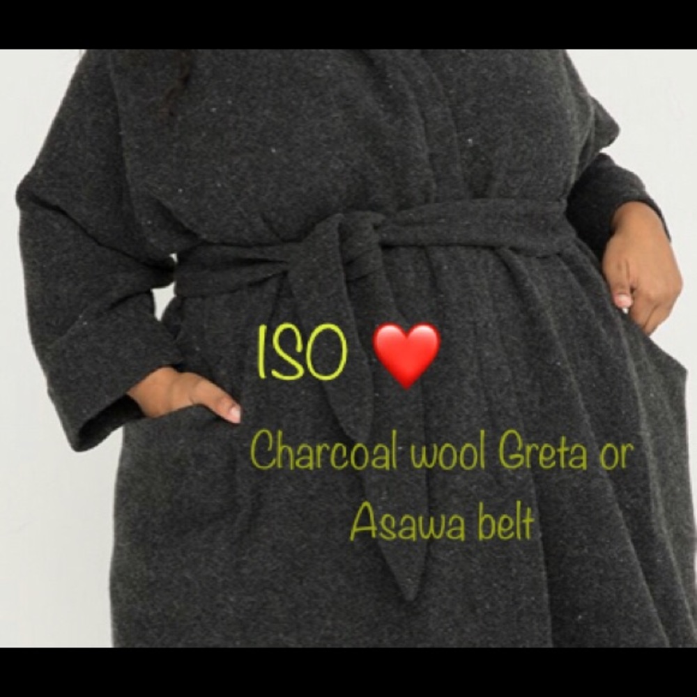ISO GRETA/ASAWA belt - charcoal wool